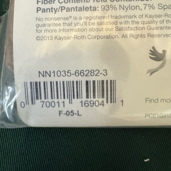 TWO pair of NEW No-Nonsense Ultra Sheer and Great Shapes Panty Hose Size C - Picture 7 of 10